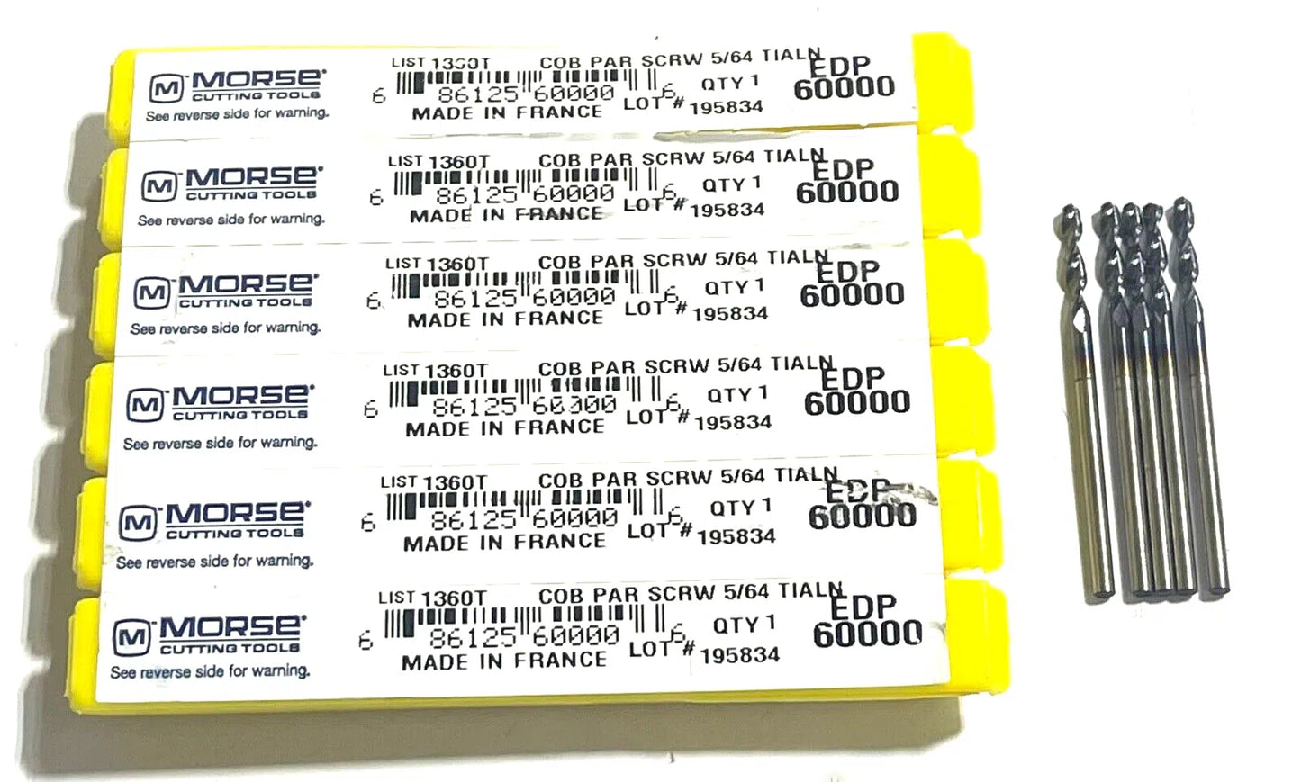 Morse 5/64" High Performance Screw Machine Drill TiAlN Parabolic Flute 130Â° 6PK