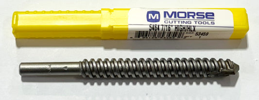 Morse 7/16" Carbide Tipped Masonry Drill 1/4" Shank High Helix USA Made