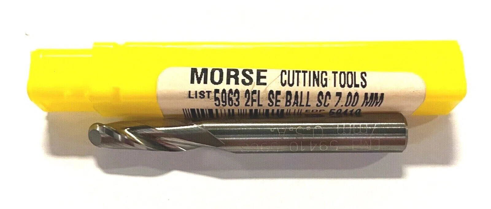 Morse 7mm Carbide Ball Nosed End Mill 2 Flute USA Made 59410