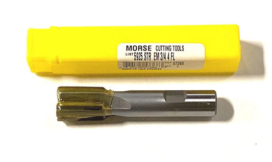Morse 9/16" Carbide Tipped End Mill 6Â° Left Hand Helix Right Hand Cut USA Made