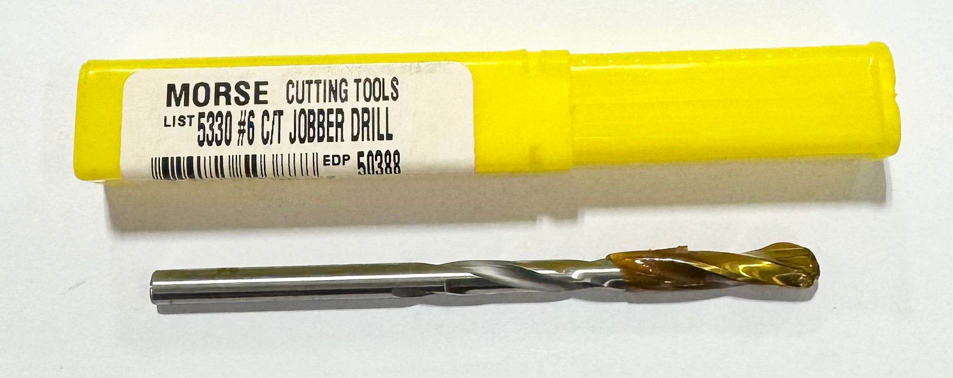 Morse Letter #6 Carbide Tipped Drill Bit Jobber Length USA Made