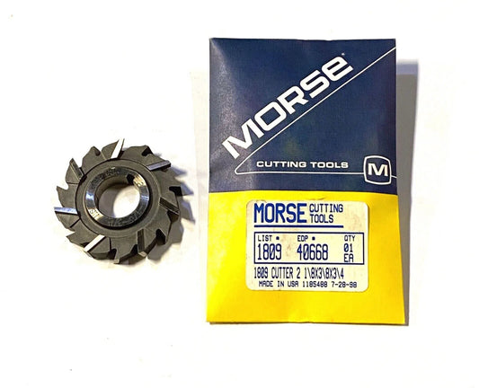 Morse Side Milling Cutter 2-1/8" x 3/8" x 3/4" HSS Staggered Tooth USA Made