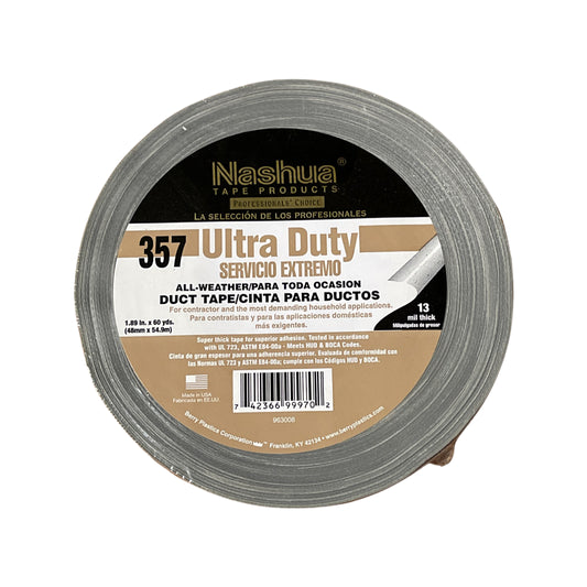 Nashua 357 1.89in x 60yds Ultra Duty All Weather Duct Tape 13mil Super Thick USA