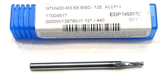 Niagara Solid Carbide Thread Mill .095" Diameter .60mm Pitch AlCrN Coated USA