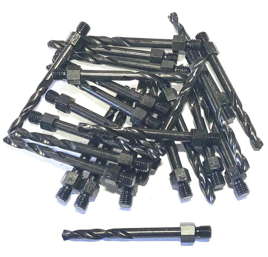 No.12 x 2-1/4" Drill Bit Threaded Shank Drill 1/4-28 High Speed Steel 25 Pack