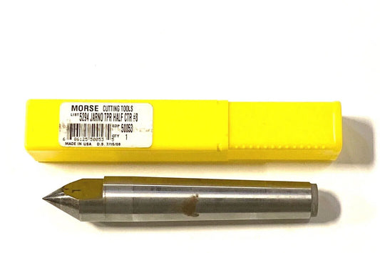 No.8 Jarno Taper Half Center Carbide Tipped Lathe Dead Center USA Made
