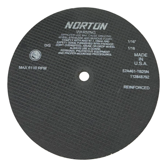 Norton 10" x 1/16" x 5/8" Cut-Off Wheel 46 Grit Aluminum Oxide