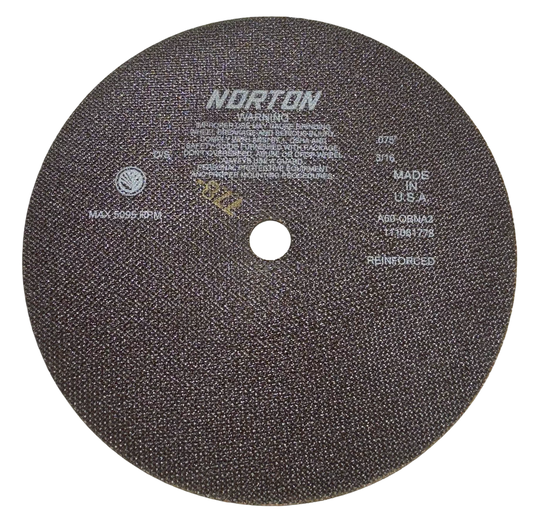 Norton 12" x .075" x 1" Toolroom Cut-Off Wheel 60 Grit Aluminum Oxide