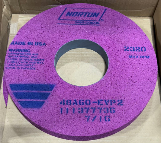 Norton 14" x 1-1/2" x 5" Grinding Wheel 48A60-EVP2 USA Made
