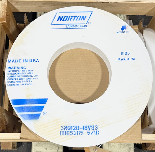 Norton 18" x 2" x 8" Surface Grinding Wheel 3NQ120-I8VS3