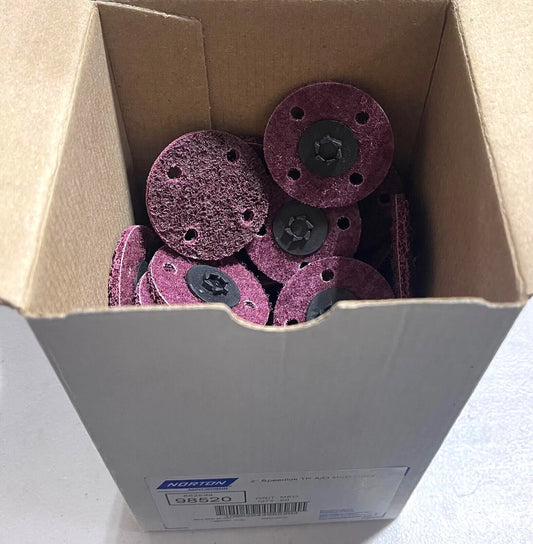 Norton 2" Non-Woven Quick Change Discs RapidPrep TP Medium Grit A/O 50 Pack