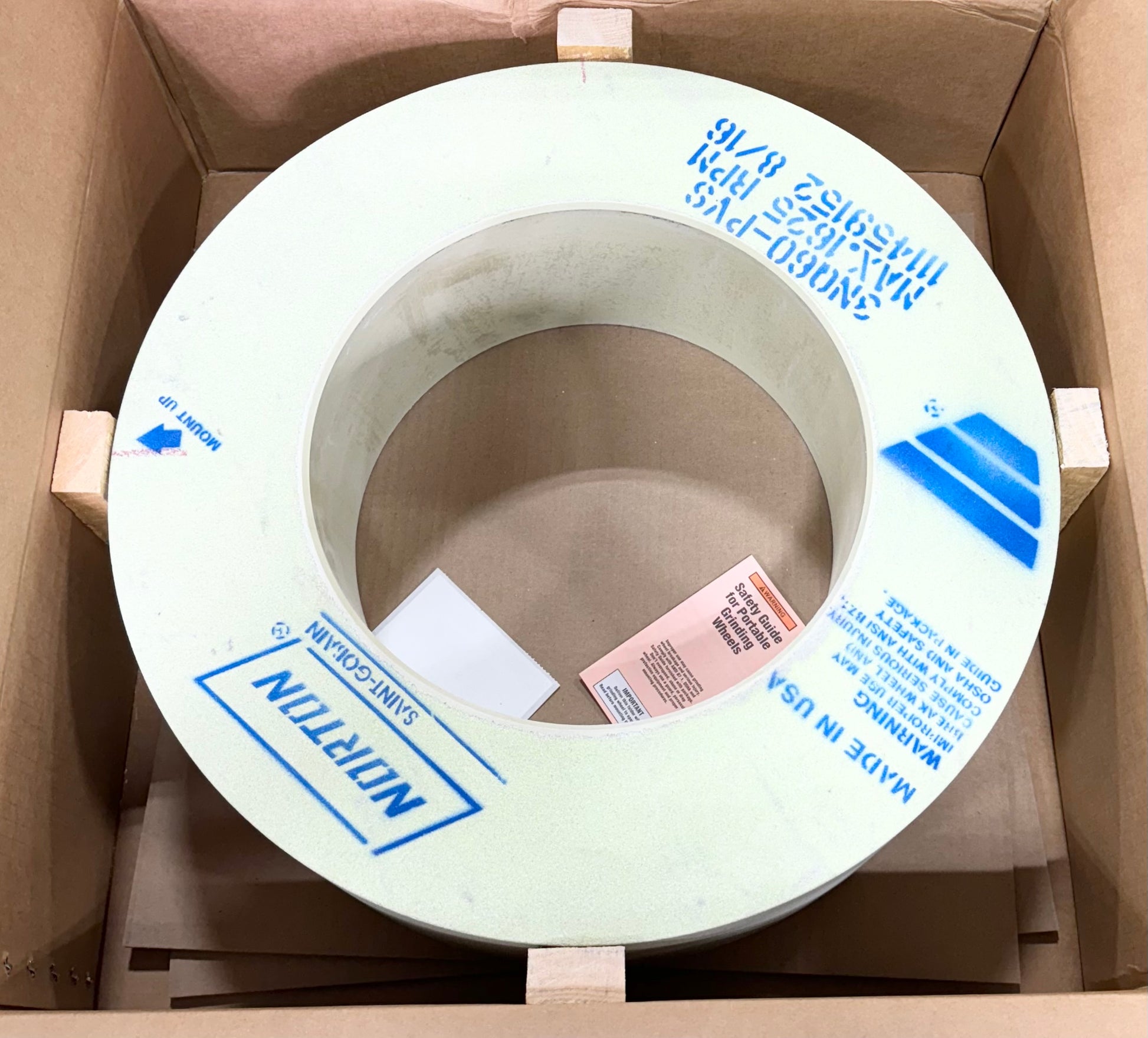 Norton 20" x 6" x 12" Centerless Surface Grinding Wheel 3NQ60-PVS USA Made