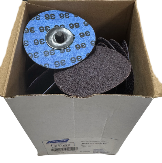 Norton 3" R228 METALITE Roloc Sanding Disc 36 Grit Aluminum Oxide 50 Pack