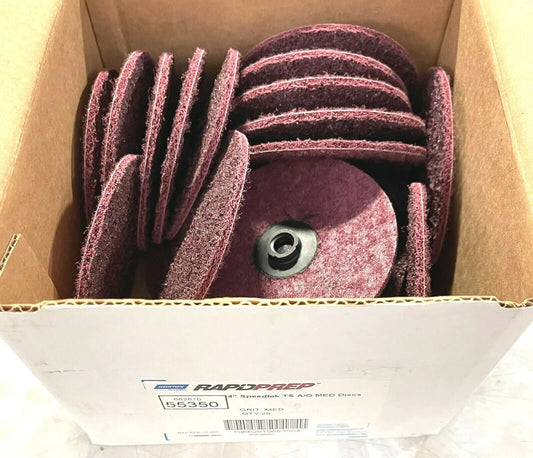 Norton 4" Surface Conditioning Discs TS A/O Maroon Medium Prep Pad Discs 25pk