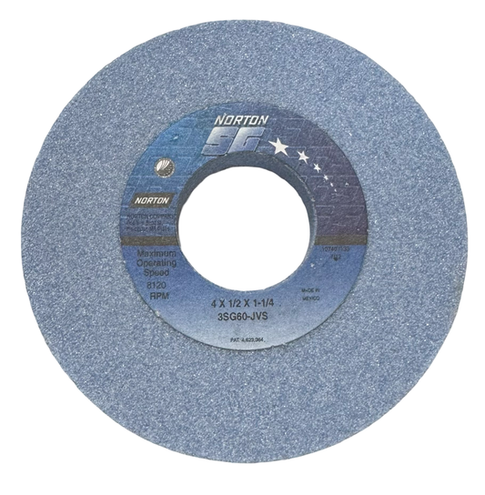 Norton 4" x 1/2" x 1-1/4" Surface Grinding Wheel 3SG60-JVS