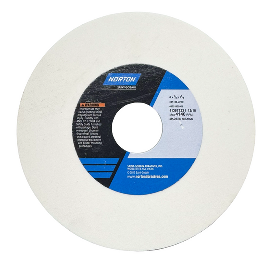 Norton 6" x 1/8" x 1-1/4" Toolroom Grinding Wheel 150 Grit Aluminum Oxide