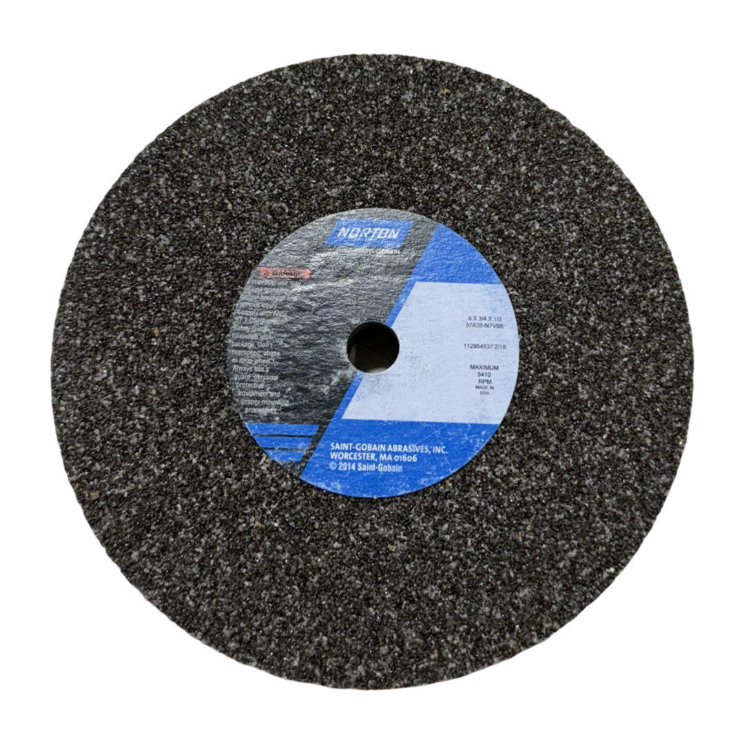 Norton 6" x 3/4 x 1/2" Toolroom Grinding Wheel 57A36-N7VBE USA Made