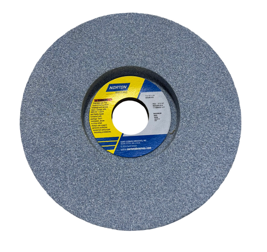 Norton 7" x 1" x 1-1/4" Toolroom Wheel Type 5 Recessed One Side Ceramic Alumina 5SG46-IVS
