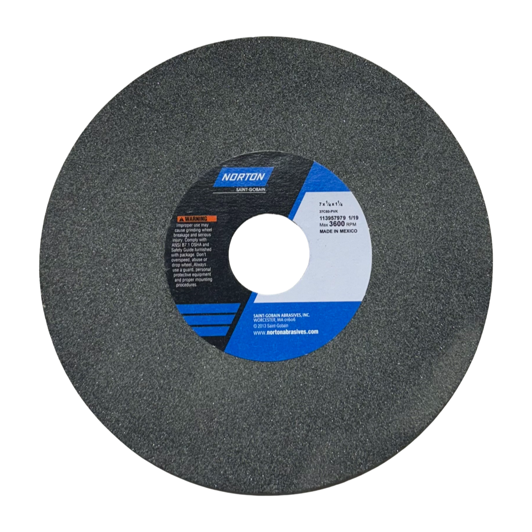 Norton 7" x 1/4" x 1-1/4" Toolroom Grinding Wheel 37C60-PVK