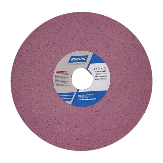 Norton 8" x 3/4" x 1-1/4" Bench & Pedestal Grinding Wheel