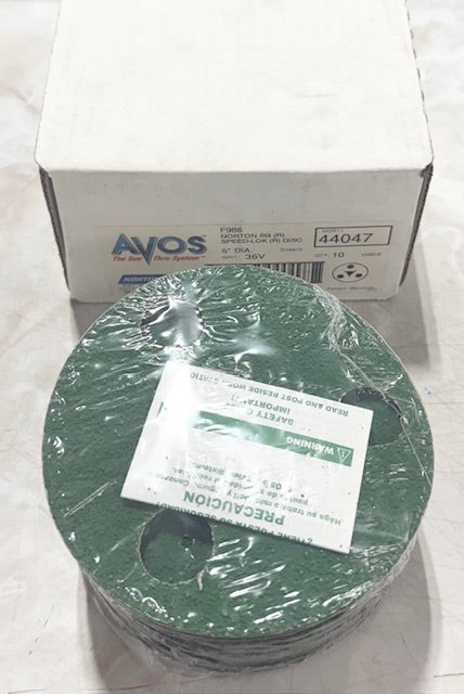 Norton AVOS 5" GreenLyte Plus SG F986 Fiber Disc 36 Grit Ceramic Alumina 10 Pack