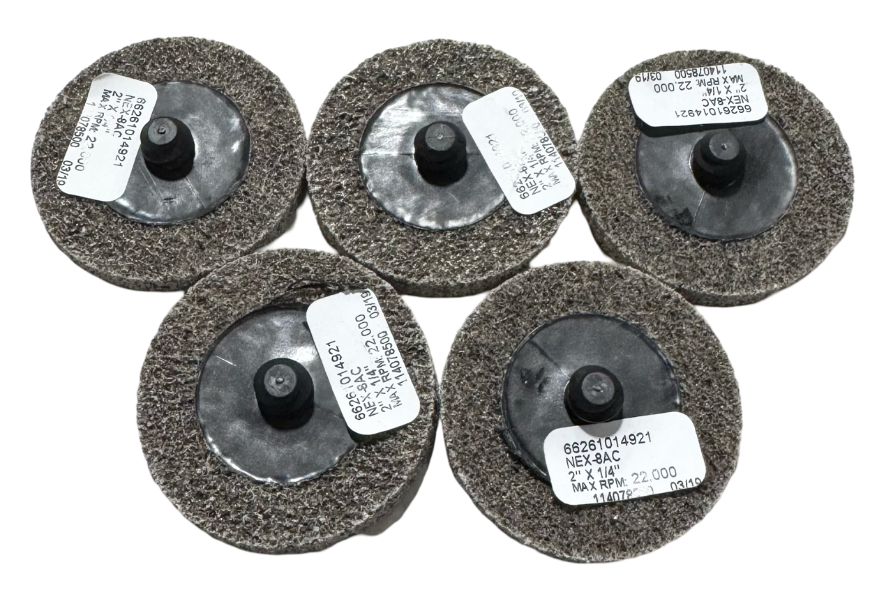 Norton Bear-Tex 2" x 1/4" Roloc Unified Deburring Wheel A/O Coarse 5 Pack