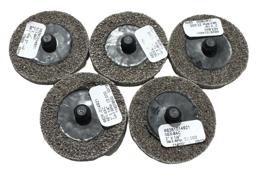Norton Bear-Tex 2" x 1/4" Roloc Unified Deburring Wheel A/O Coarse 5 Pack