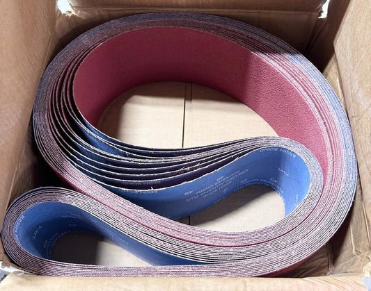 Norton R981 5" x 132" Sanding Belts 40 Grit Ceramic Alumina 10 Pack