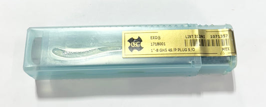 OSG 1"-8 HSSPM Spiral Point Plug Tap 4 Flute GH5 Steam Oxide