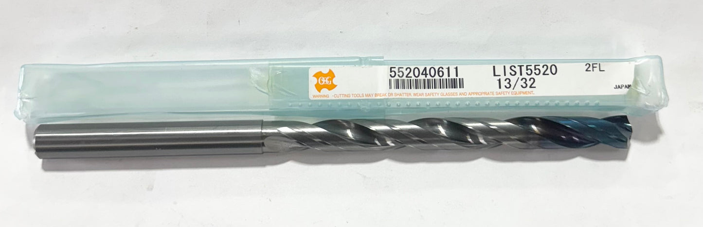 OSG 10.32mm Solid Cabide Drill 8xD Coolant Thru 2 Flute WD Coating