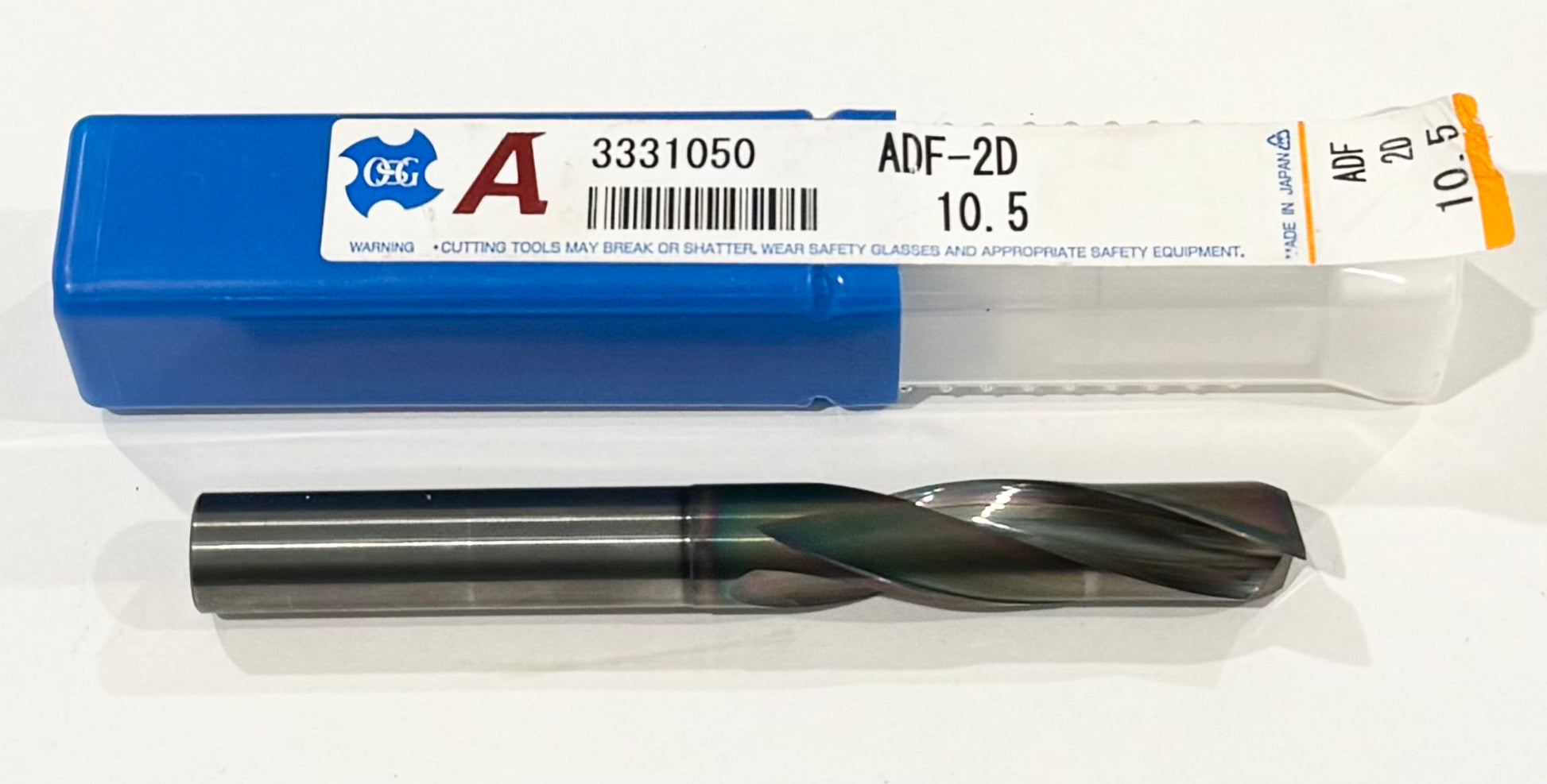 OSG 10.5mm Solid Carbide Drill 2xD EgiAs Coated 2 Flute