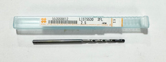 OSG 2.5mm Solid Carbide Drill 10xD Coolant Thru 2 Flute WD1 Coated