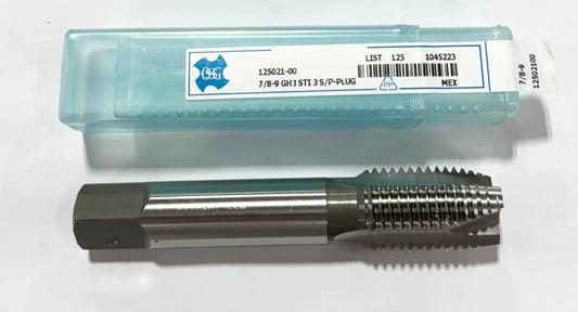 OSG 7/8"-9 HSS STI Spiral Point Plug Tap 3 Flute GH3