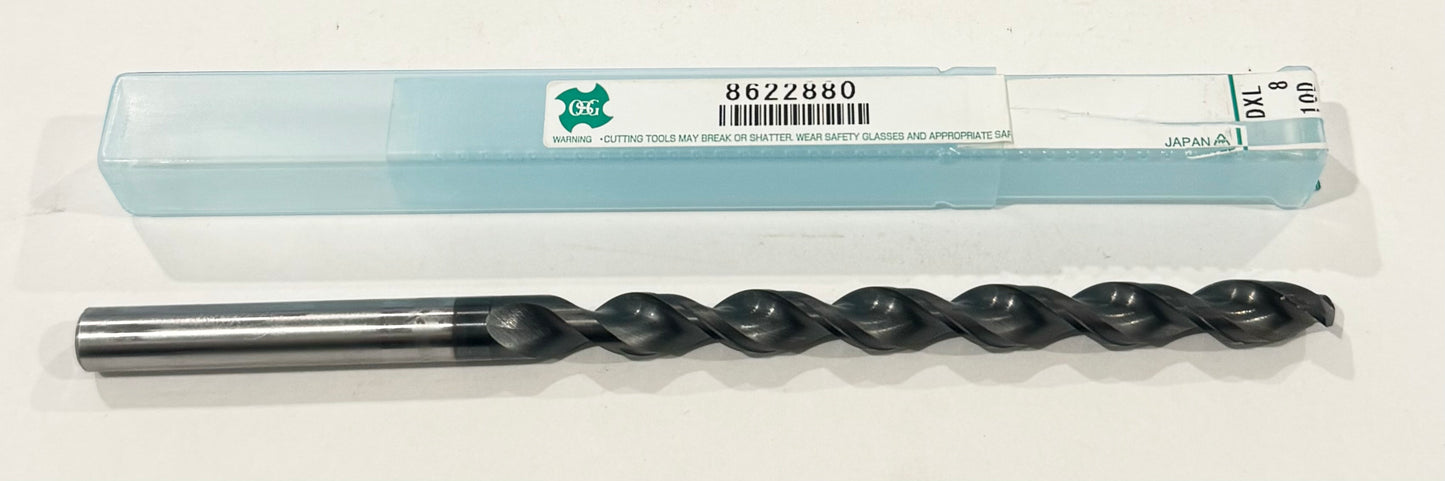 OSG 8mm Cobalt Drill 10xD WXL Coated 8622880