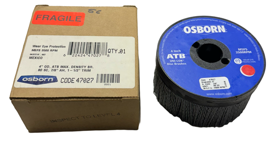 Osborn 4" ATB Uni-Lok Disc Brush 80 Grit Silicon Carbide 47027