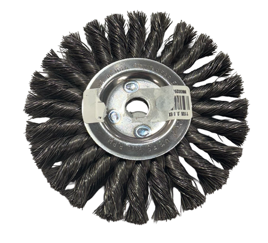 Osborn 6" Knotted Wire Wheel 1/2"-5/8" Arbor Hole .016" Steel Wire USA