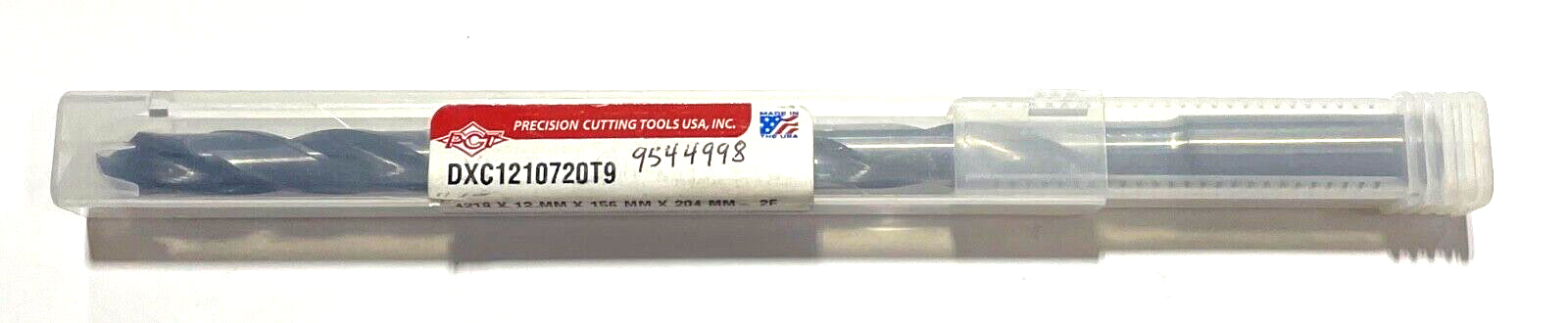 PCT 10.72mm Solid Carbide Drill 12xD TiAlCN Coating 140° Coolant Thru 2FL USA