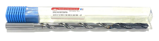 PCT 10.72mm Solid Carbide Drill 16xD TiAlCN Tipped 135° Point Coolant Thru 2FL