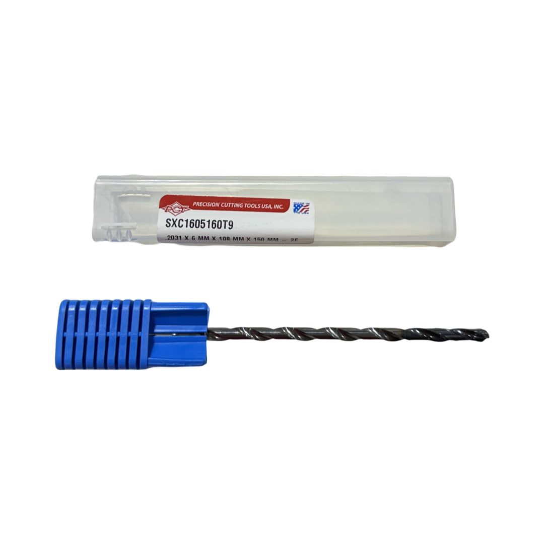 PCT 13/64" Solid Carbide Drill 16xD TiAlCN Coated 2 Flute Coolant Thru USA
