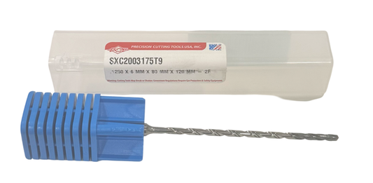 PCT 1/8" Solid Carbide Drill 20xD Double Margin Coolant Thru TiAICN 135 Deg