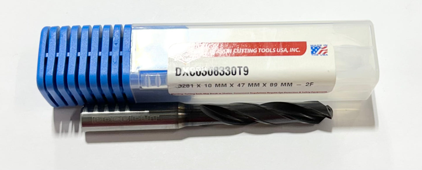 PCT 21/64" Solid Carbide Drill 3xD Coolant Thru TiAlCN Coated 2FL USA