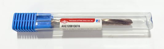 PCT 23/64" Solid Carbide Drill 12xD ZPOWER Coated 2 Flute Coolant Thru USA