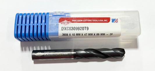 PCT 25/64" Solid Carbide Drill 3xD Coolant Thru TiAlCN Coated 2FL USA