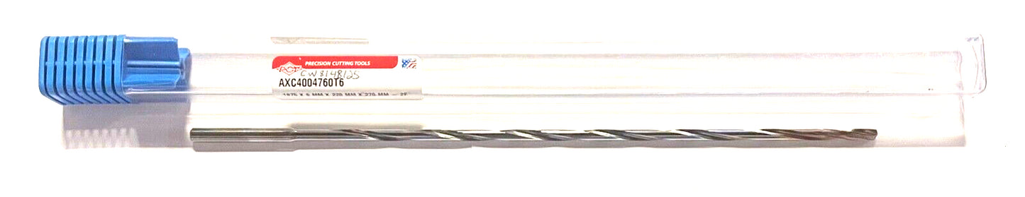 PCT 3/16" Solid Carbide Drill 40xD Coolant Thru 135° 2FL ZicroPlus Triple Margin