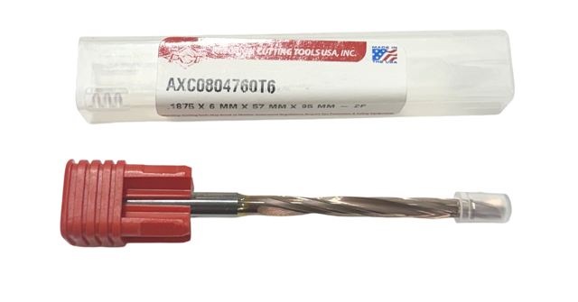 PCT 3/16" Solid Carbide Drill 8xD Triple Margin Coolant Thru ZicroPlus 135 Deg