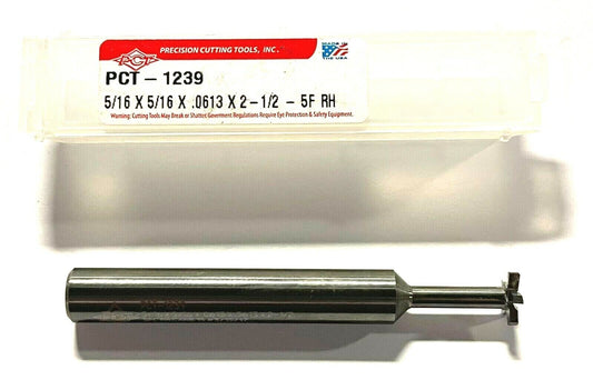 PCT Solid Carbide Dovetail Cutter 5/16" x 5/16" x .0613 x 2-1/2" 5 Flute USA
