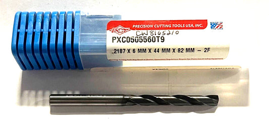 PCT .2187 Solid Carbide Pilot Drill 5xD Coolant Thru 150Â° 2FL Varianta Supral