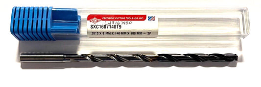 PCT .2813 Solid Carbide Drill 16xD Coolant Thru 135Â° 2FL Varianta Supral Coated