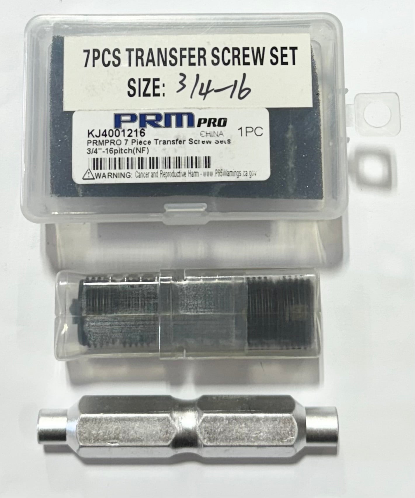 PRM Pro 7 Piece Transfer Screw Set 3/4"-16 Pitch (NF)