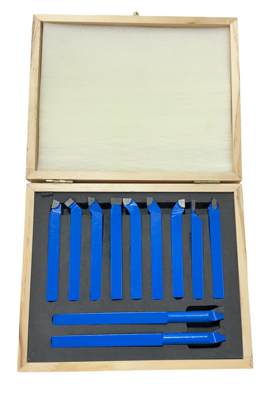 Palmgren 11 Piece Carbide Tipped Lathe Tool Bit Set 3/8" Shank